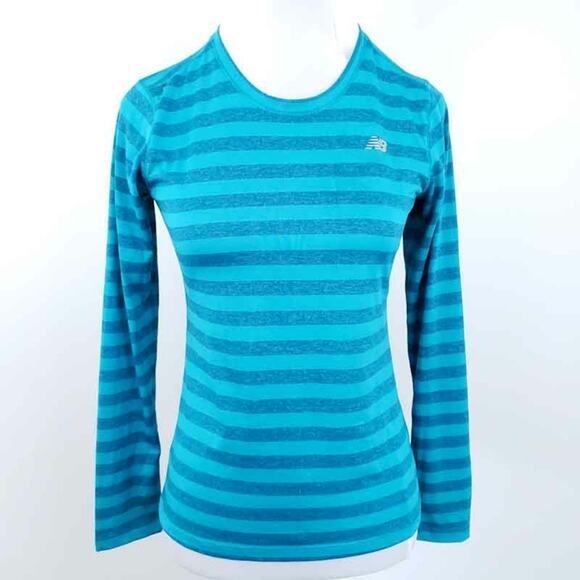 New Balance Tops - New Balance Stripe Long Sleeve Shirt Workout XS XSMALL Lightweight Exercise Gym